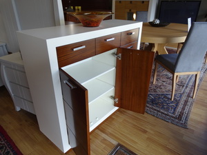 MUEBLE AUXILIAR LACA Y NOGAL EUROPEO