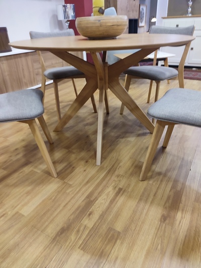 MESA 120 ROBLE+4 SILLAS